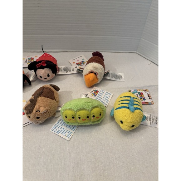 Lot Of 7 Disney Store Tsum Tsum Mini 3.5" Plush 5 NWT 2 NWOT - Picture 2 of 3